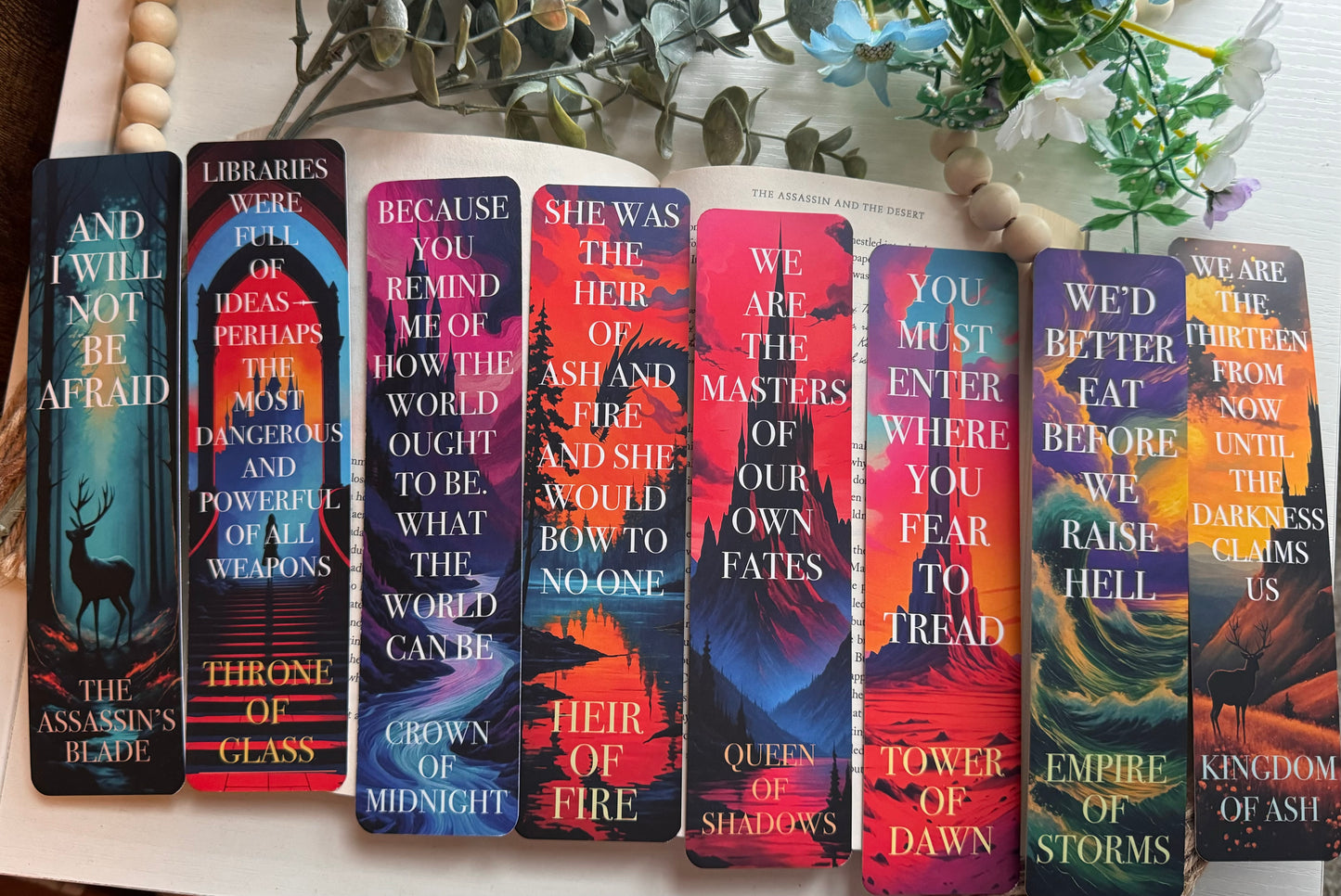 Throne Of Glass Bookmark Set Of 8