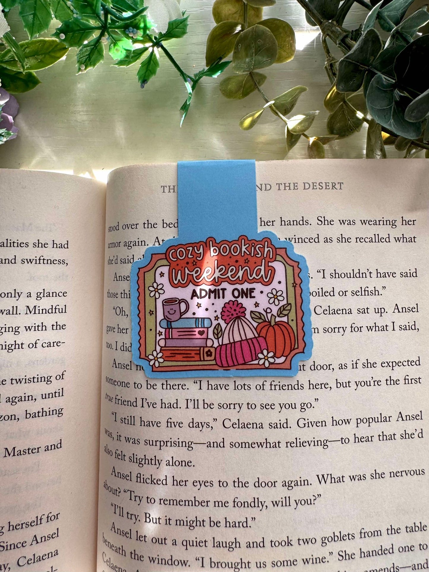 Cozy Bookish Weekend Magnetic Bookmark