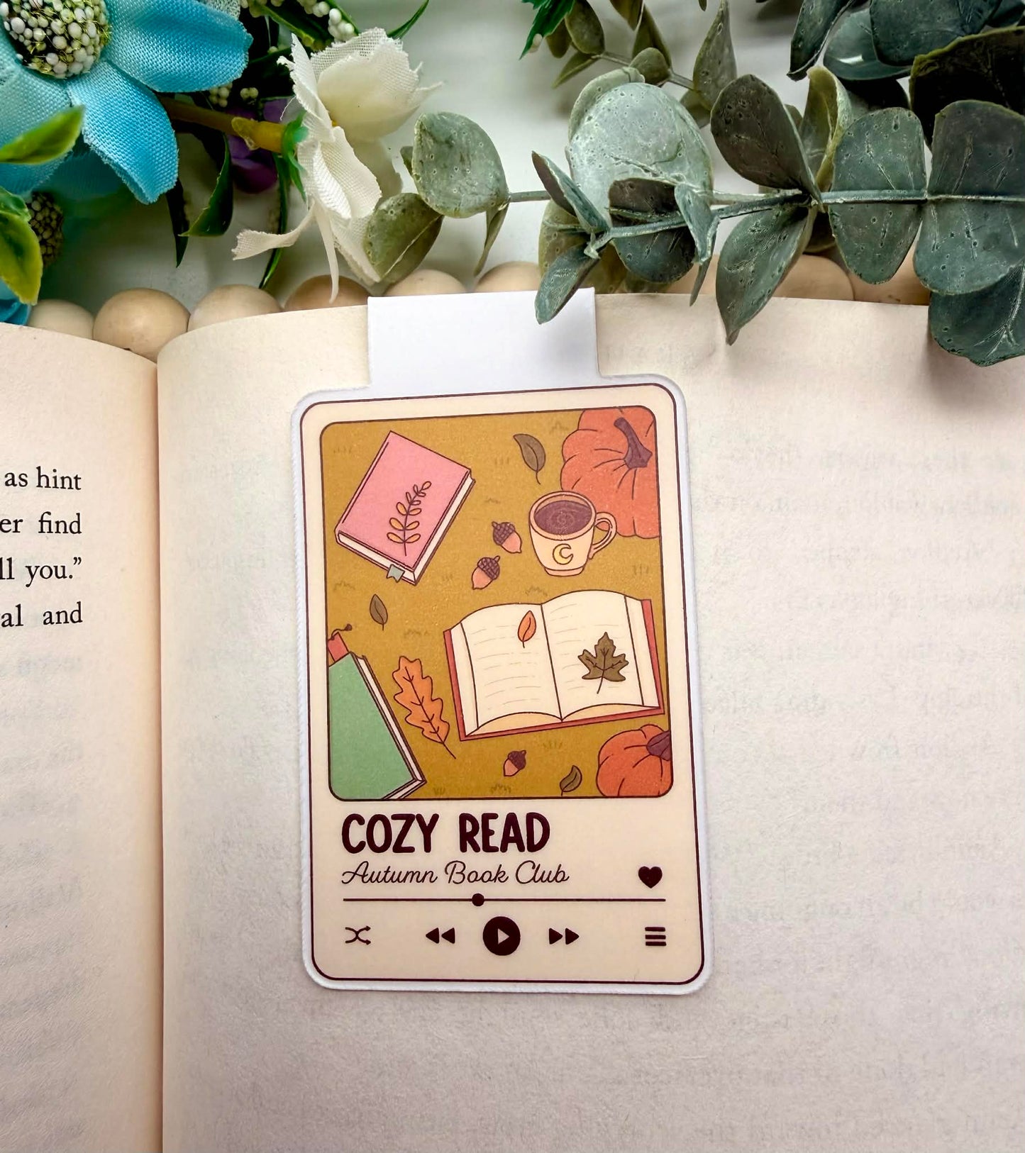 Cozy Read Magnetic Bookmark
