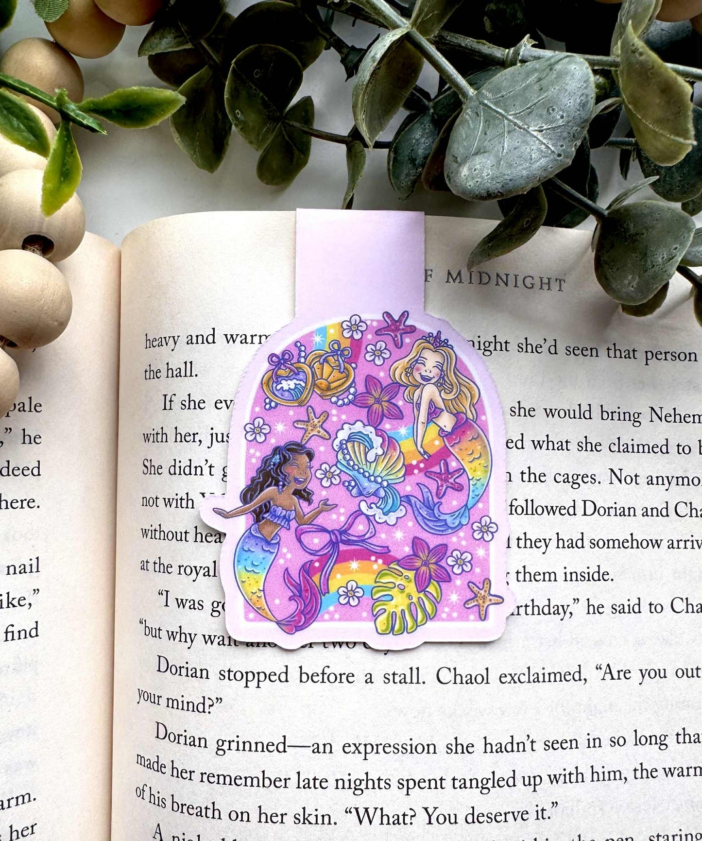 Girly Mermaids Magnetic Bookmark