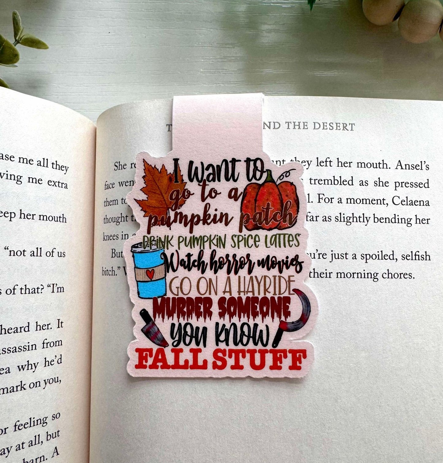 Fall Stuff Magnetic Bookmark