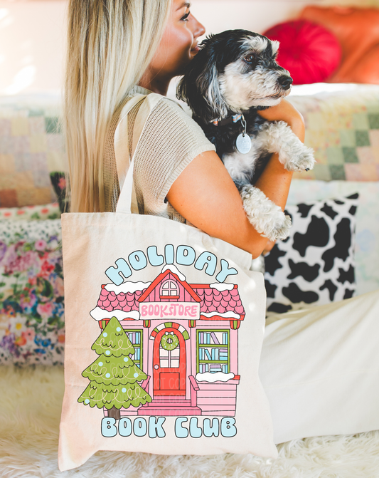 Holiday Book Club Tote Bag