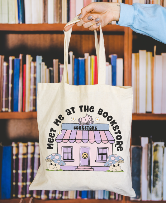 Meet Me At The Bookstore Tote Bag