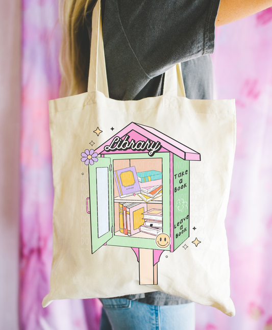 Take A Book Library Tote Bag