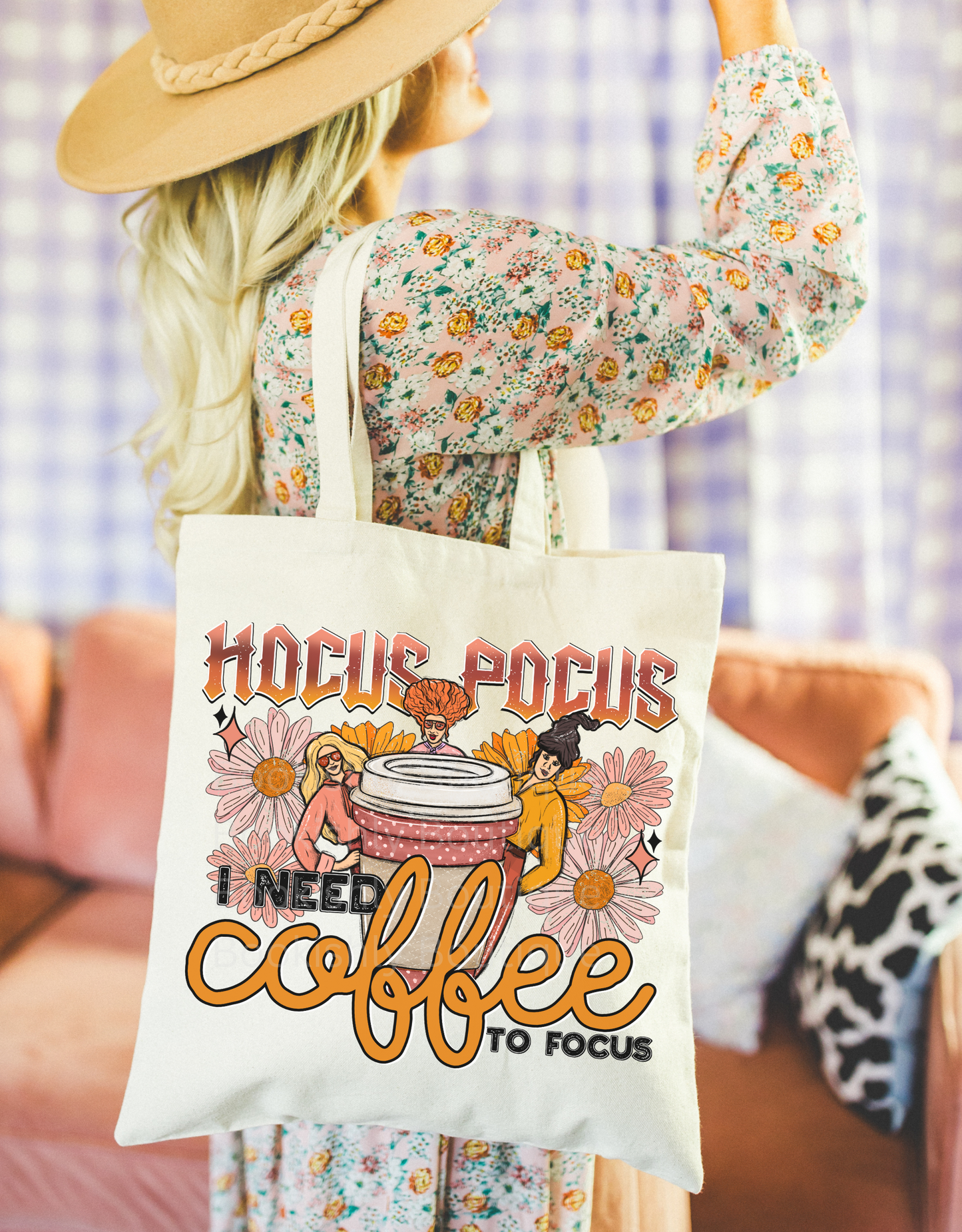 I Need Coffee To Focus Tote Bag