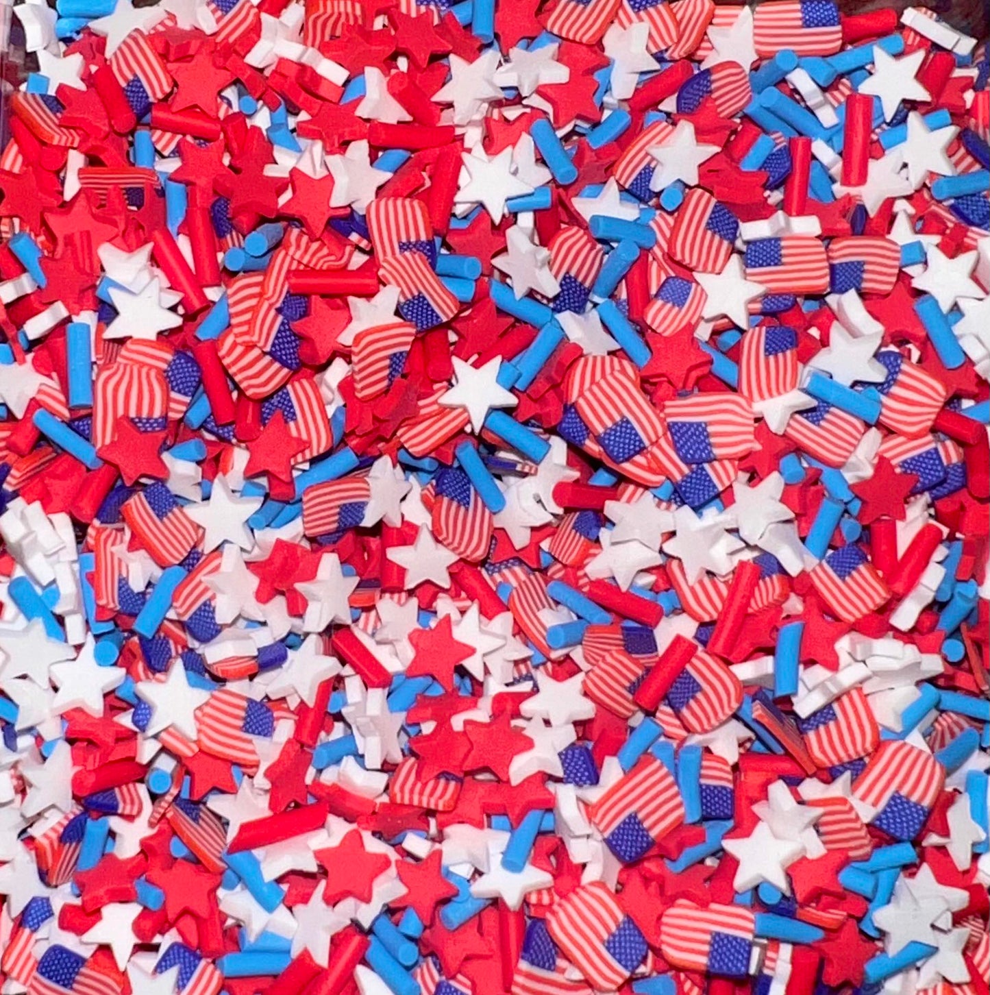 Red White & Blue Polymer Clay Glitter