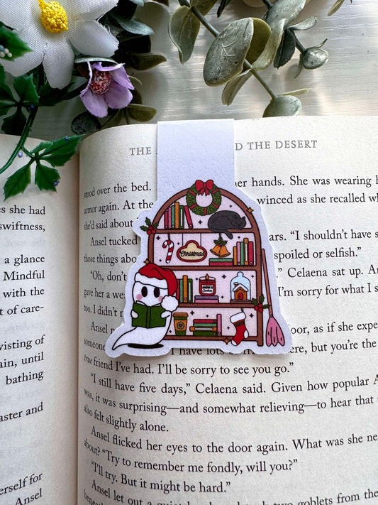 Christmas Ghost Bookshelf Magnetic Bookmark
