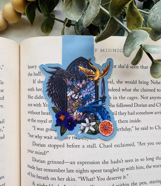 Fourth Wing Dragons Magnetic Bookmark