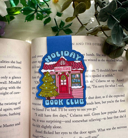 Holiday Book Club Magnetic Bookmark