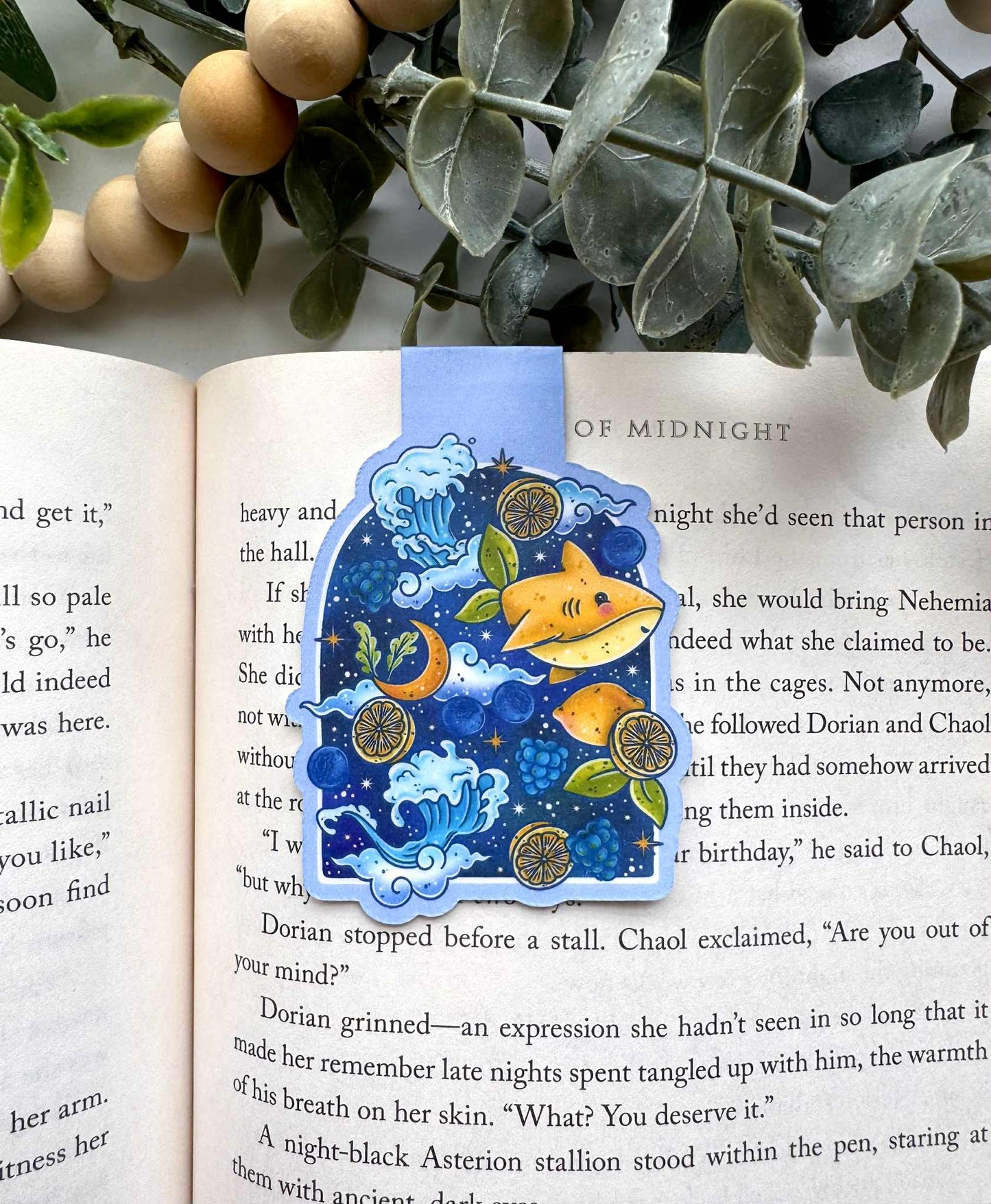 Lemon Shark Magnetic Bookmark