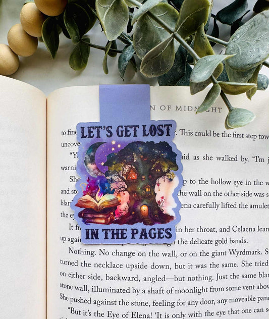Let's Get Lost In The Pages Magnetic Bookmark